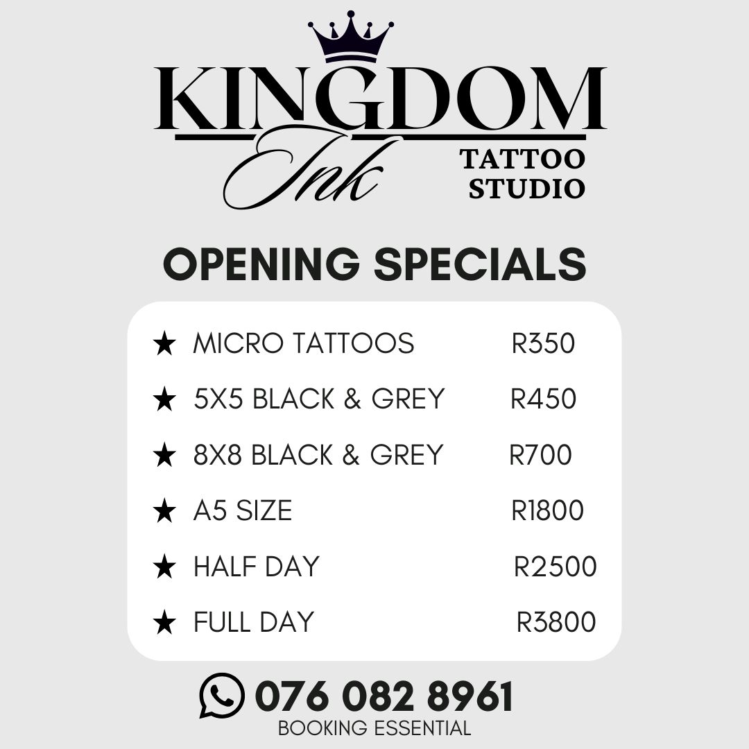 Tattoo Prices edenvale